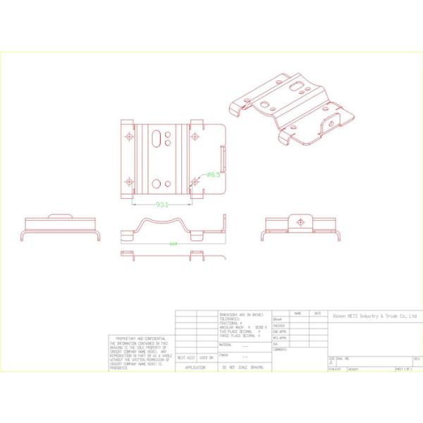 Изготовленный на заказ металл точности штемпелюя цинк 2мм толстый гальванизирова