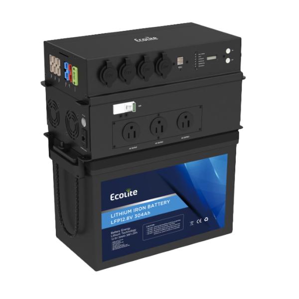 25.6V 200Ah 24V Motorhome Energy Storage Bank 5120Wh MPPT Solar Charging 100A Deep Cycle