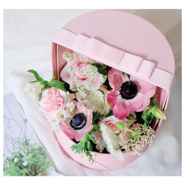 Esboço redondo criativo colorido de rosas embalagem de presente caixa de flores de papel para presentes de luxo