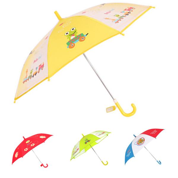 Semi Automatic Custom Color Decoration Kids Rain Umbrellas With Plastic Hook Handle