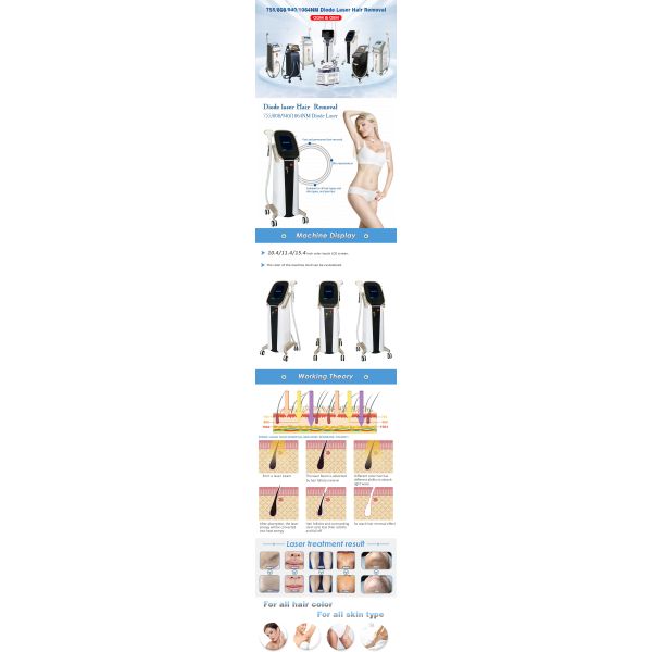 808 940 1064 755 Handheld Hair Regrowth Laser Machine Hair Removal Portable