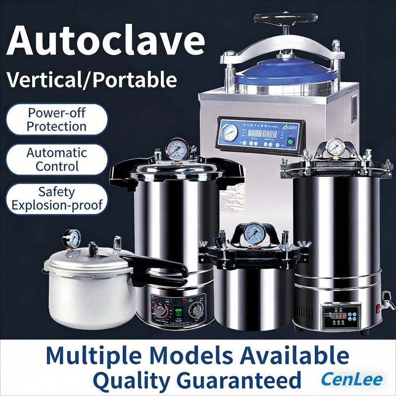 Automatic 18L 24L Vertical Pressure Steam Sterilizer  Programmable Lab Autoclave with Timer & Display