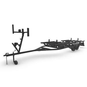 Galvanished Finish Aluminum Tritoon Trailer pontoon boat trailer with Radial