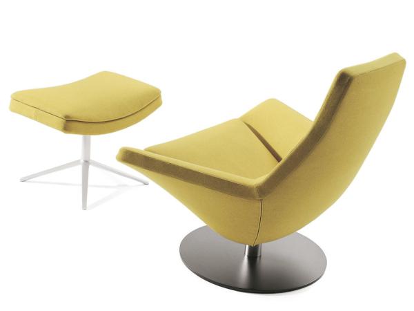 Metropolitan Fiberglass Lounge Chair Swivel High Back Customized Colors