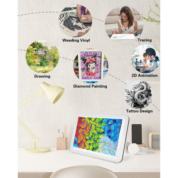 Plastic Led Light Pad Working Area 309219mm Adjustable Brightness for Diamond Painting Tracing Children Painting Toys Architectural Design Copying Board