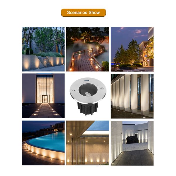 Adjustable Beam Angle LED Underground Light  Deep Anti-glare Recessed 4000K DIA95MM 3W CREE SMD 3535