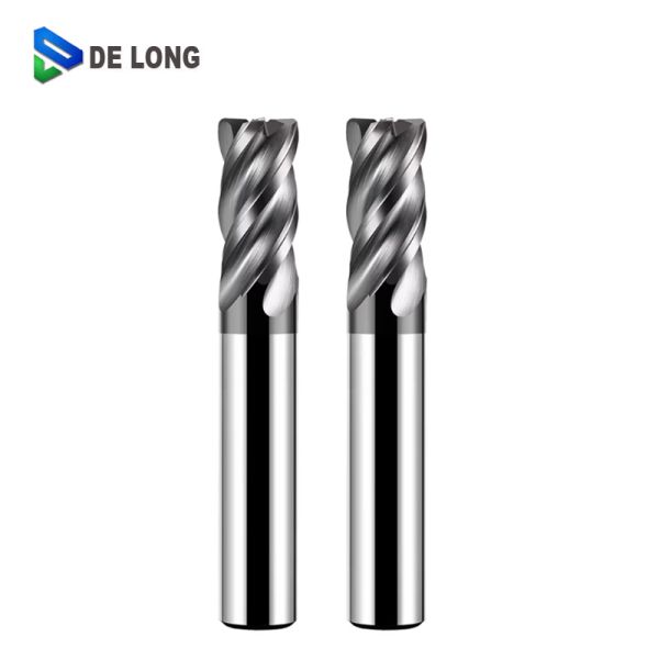 68 Degree Carbide End Mill with 4 Unequal Edges and Uneven Spiral for CNC Milling