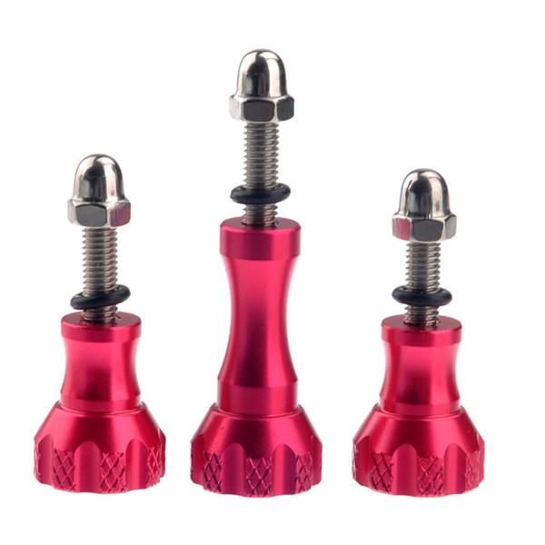 Aluminum 1 Long And 2 Short Thumb Knob Bolt Nut Screw For GoPro Hero 4 3+ Xiaomi yi 4K SJCAM Camera
