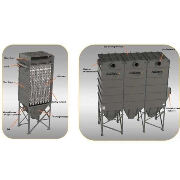 Automatic Cleaning Metal Grinding Dust Collector Carbon Steel Material