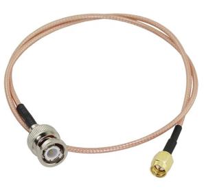 Homem de SMA conector do Rf do cabo da impedância do rádio masculino de BNC ao