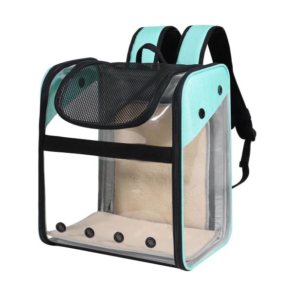 PVC Completely Transparent And Foldable Breathable Pet Travel Carrier Cat Backpack