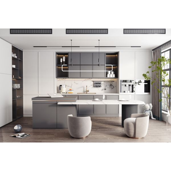 MDF Door Custom Kitchen Furniture Cabinets White Kitchen Storage Pantry Cabinet