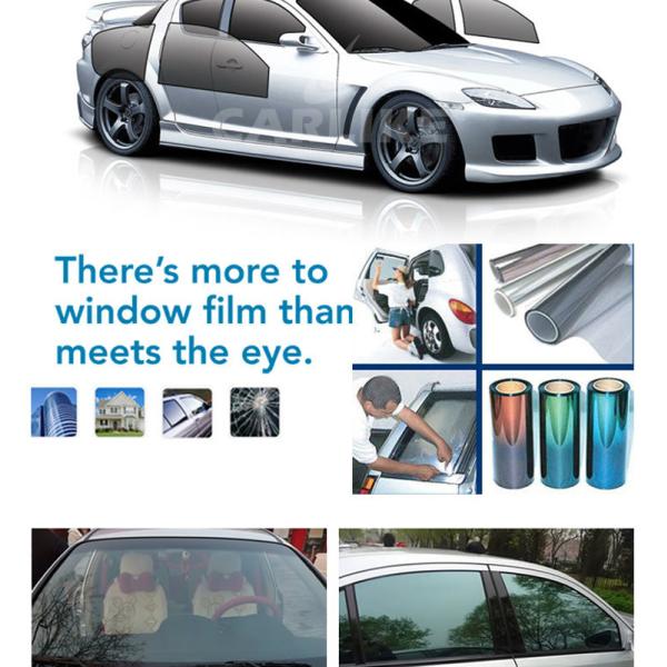 Low Haze Tinted Car Solar Control Window Film Shatterproof Anti Heat UV Rejection