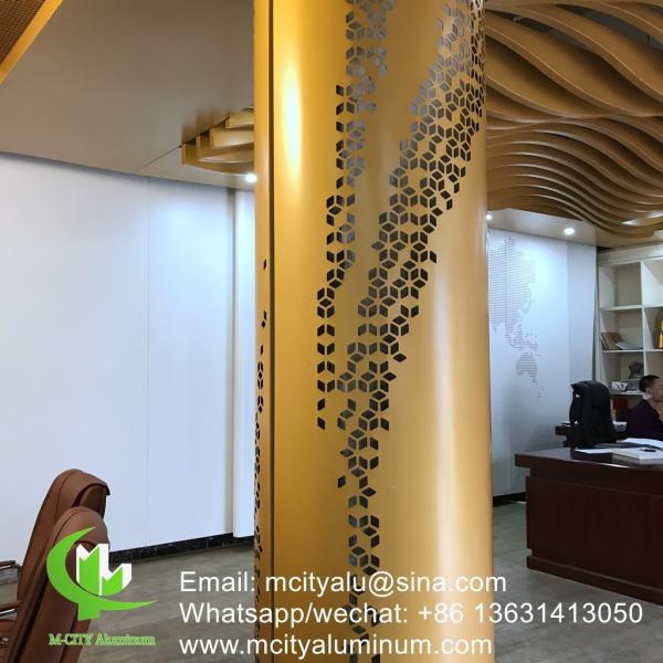 2.5mm Thickness Aluminum Column Cladding with Powder Coated Finish and Custom Patterns for Facade Decoration