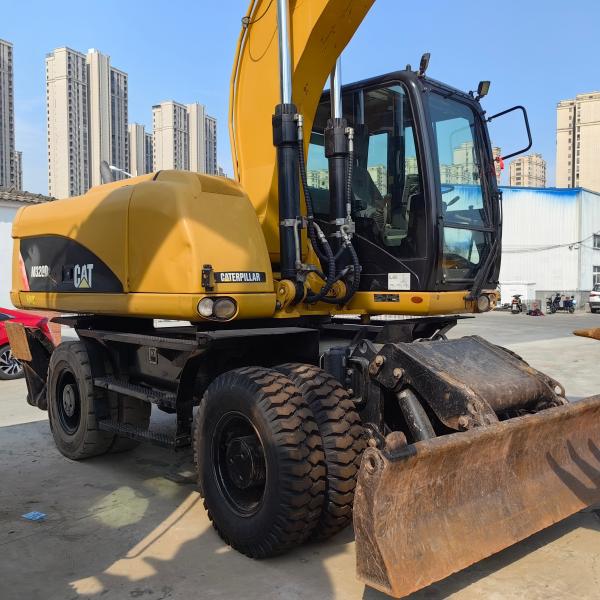 Original Paint Used Cat 320 Wheel Excavator Heavy Duty Vehicle Mining 20ton Wheel Digger