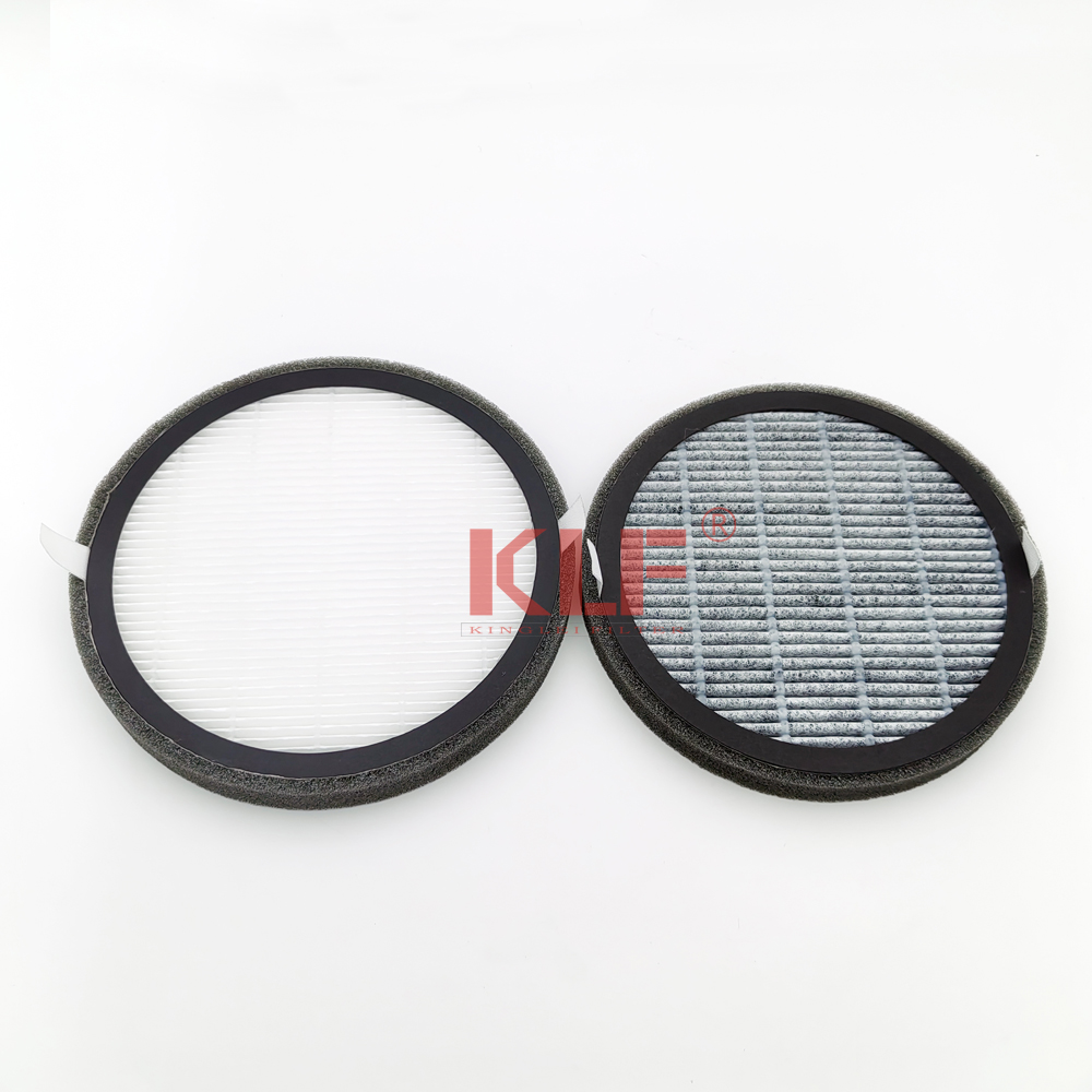 Round H13 Carbon Fiber Air Purifier Filter 148x15mm Replacement for Dust and Smoke Removal