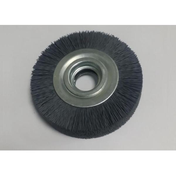 6 Inch Circular Nylon Wire Wheel Brush / Nylon Bristle Wheel For Decorative Glass