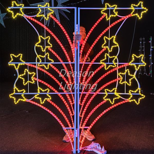 decorative street light pole led christmas lights