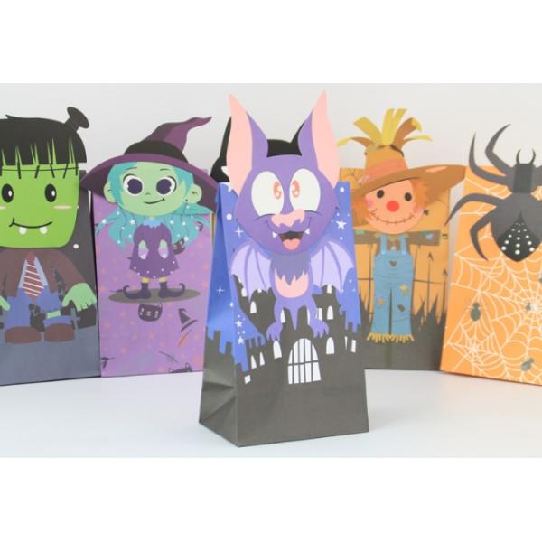 обслуживание хеллоуина бумаги 70g Kraft бумажное кладет ODM в мешки OEM доказательства масла