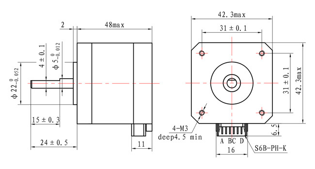 CNC вращающего момента мотора 1.0A】 42 【42SHD0430 Stepper двухфазовый высокий для мотора Nema 17 частей принтера 3D гибридного