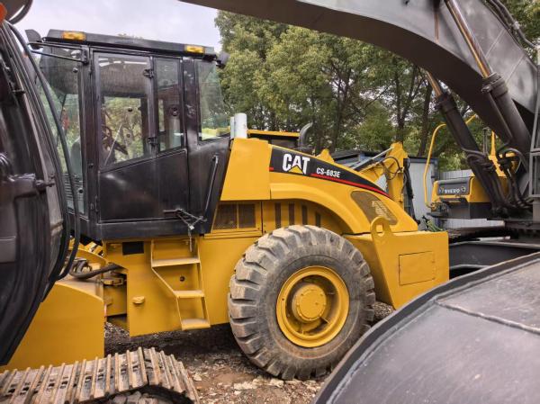 Diesel Vibratory Double Drum CAT Used Road Roller Compactor 5-8 TON