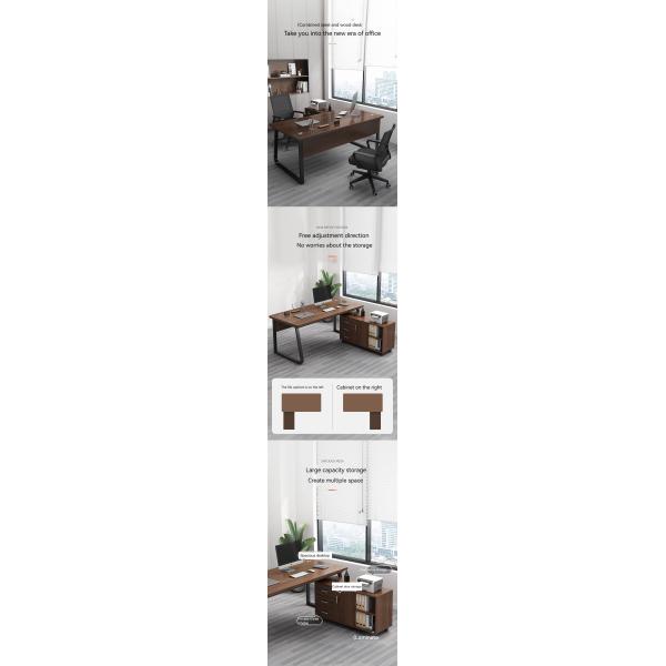 Коммерческая мебель Простой современный деревянный офисный стол и стул с файловым шкафом