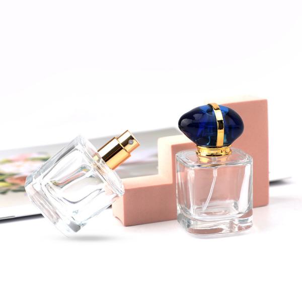 Creative Perfumer Glass Bottle With Blue Stone Cap