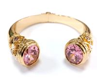 Revestimento de Brass Bracelet Bracelets Cuff Jewelry Garnet Stones Silver Jewelry Glitter CZ