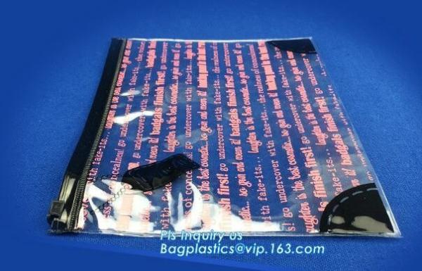 k bags pvc zip bag for cosmetic packing, elegant bag frosted slider zipper bag for microfiber, bikini bag,pvc plas