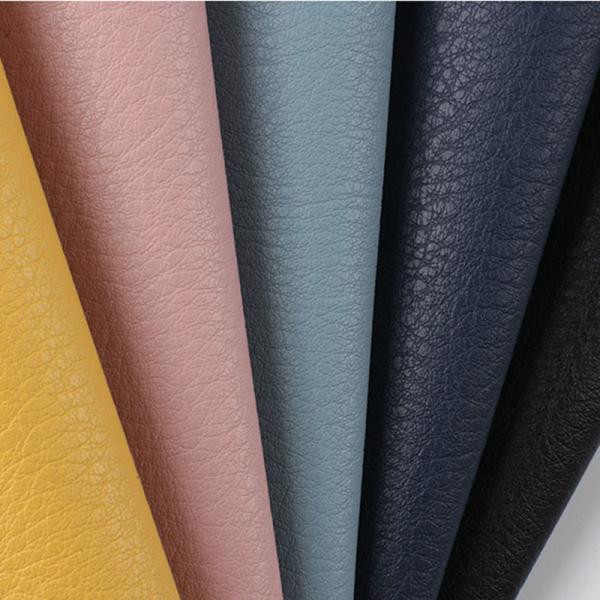 1.8mm Thickness SEMI PU Flower Printing Litchi Grain Double-face Synthetic Leather for Shoes Table Mat and Bags Leather Fabric