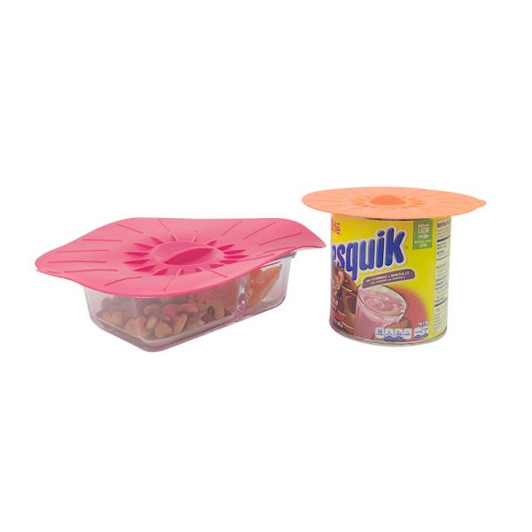 Customizable Colorful BPA Free Food Safe Customize Skillet Pan Keep Fresh Silicone Tops Suction Vacuum Vegetable Cover for bowl