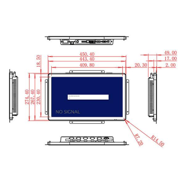 18.5-Inch Embedded Vision Terminal for Digital Advertising, Traffic Control Systems, Industrial Equipment, and Public Signage