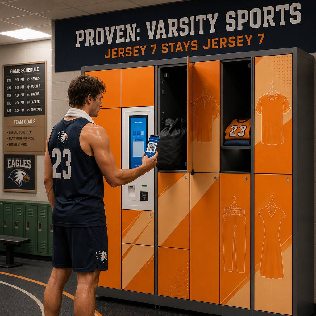 Smart Laundry Locker with 15.6
