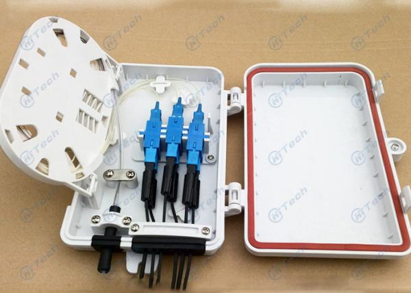 Indoor 6 Cores Fiber Optic Splitter Box 6 Ports For Connected FTTH Drop Inside Cables