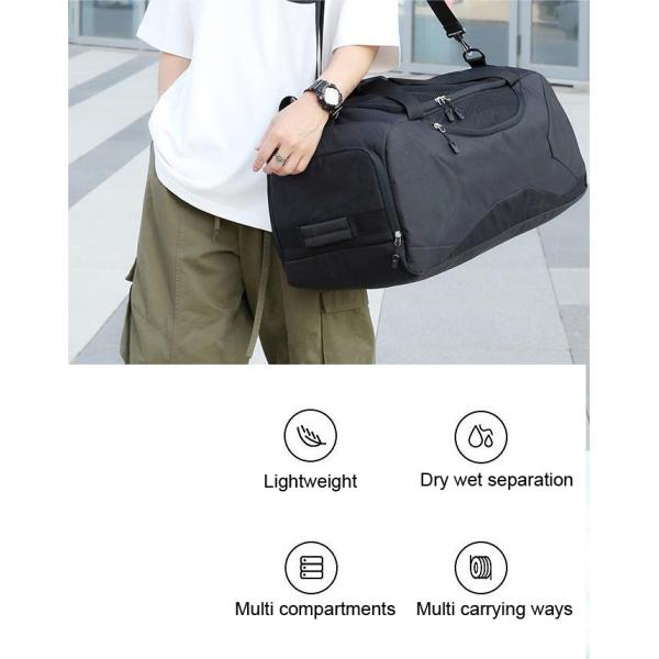 Customization Gym Sports Duffel Bag With Shoe Compartment & Wet Pocket