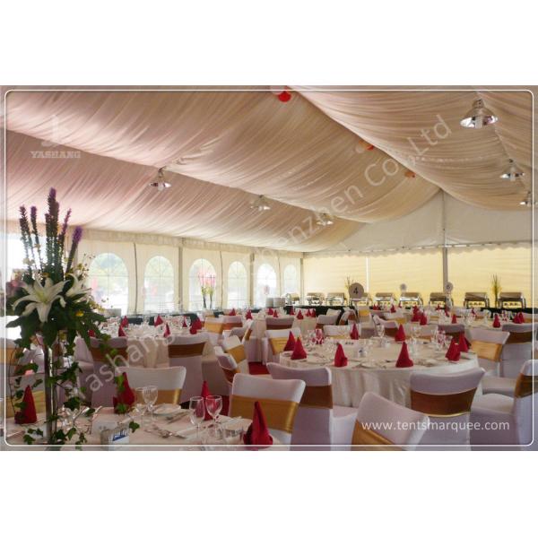 12M Red Fabric Cover Wedding Tent Decoration , Wedding Canopy Tent Aluminum Alloy Frame