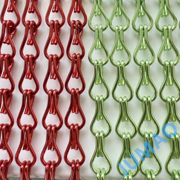 Aluminum Mesh Material Metal Chain Link Curtains Lightweight And Flexible