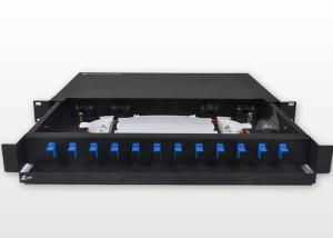 1U Fiber Optic Patch Panel Rack Mount 12 Core Blank ODF With SC Connector