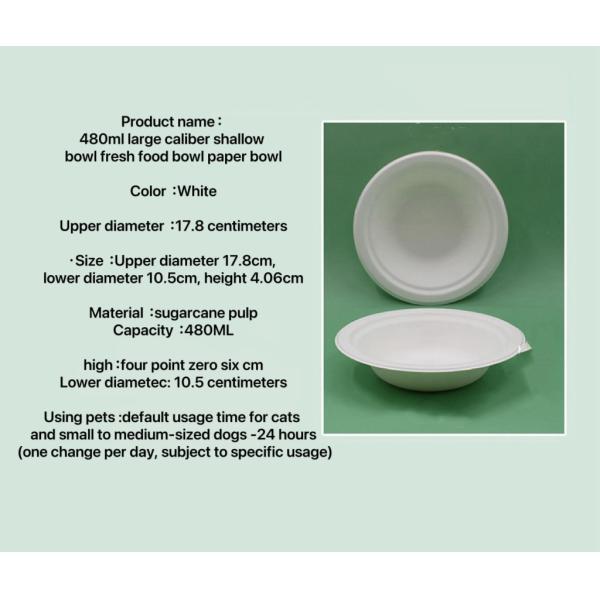 Customizable 220ml Biodegradable Disposable Tableware Bowl for Dogs Cats and Pets