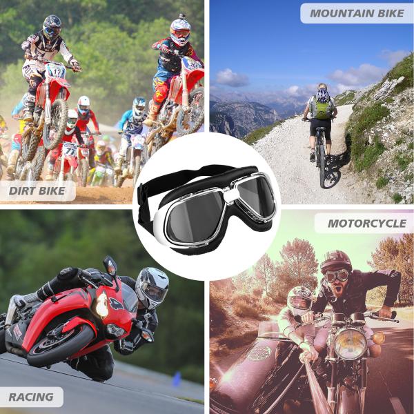 Объективы черных кожаных изумленных взглядов мотоцикла авиатора фотохромные для шлемов