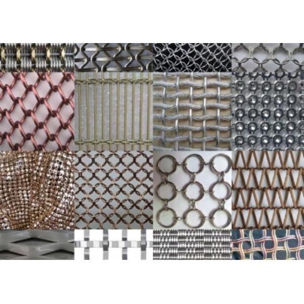 Bright Silver Decoration Wire Mesh Weaving Decorative Metal Grill Mesh