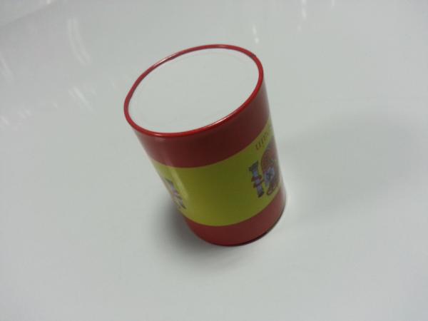 Metal Piggy Round Tin Coin Box Containers Tin Can For Coin Saving , Money Storage
