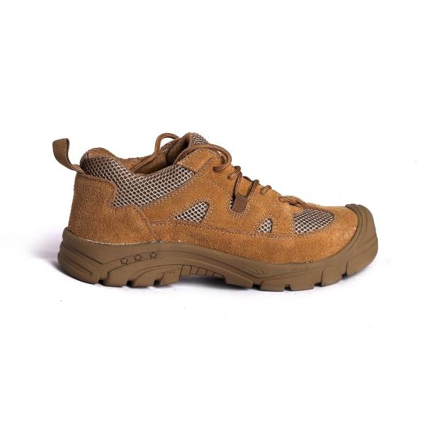 Comfortable Unisex Mesh Microfiber Leather Upper Rubber Material Brown Breathable Safety Shoes