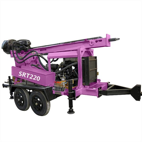 Trailer Mounted Water Well Drill Rig Hydraulic Bore Hole Deep Well Drilling Equipment