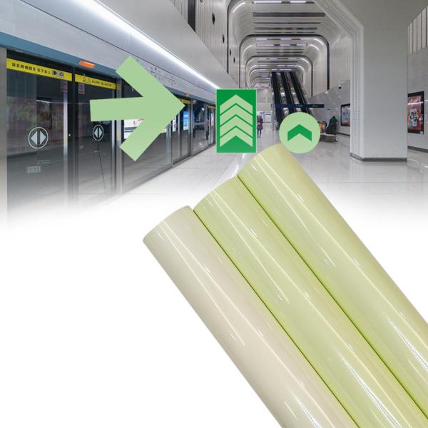 Waterproof Self-Adhesive Glow Dark Sticker Caution Vinyl Long Lasting Luminous Film