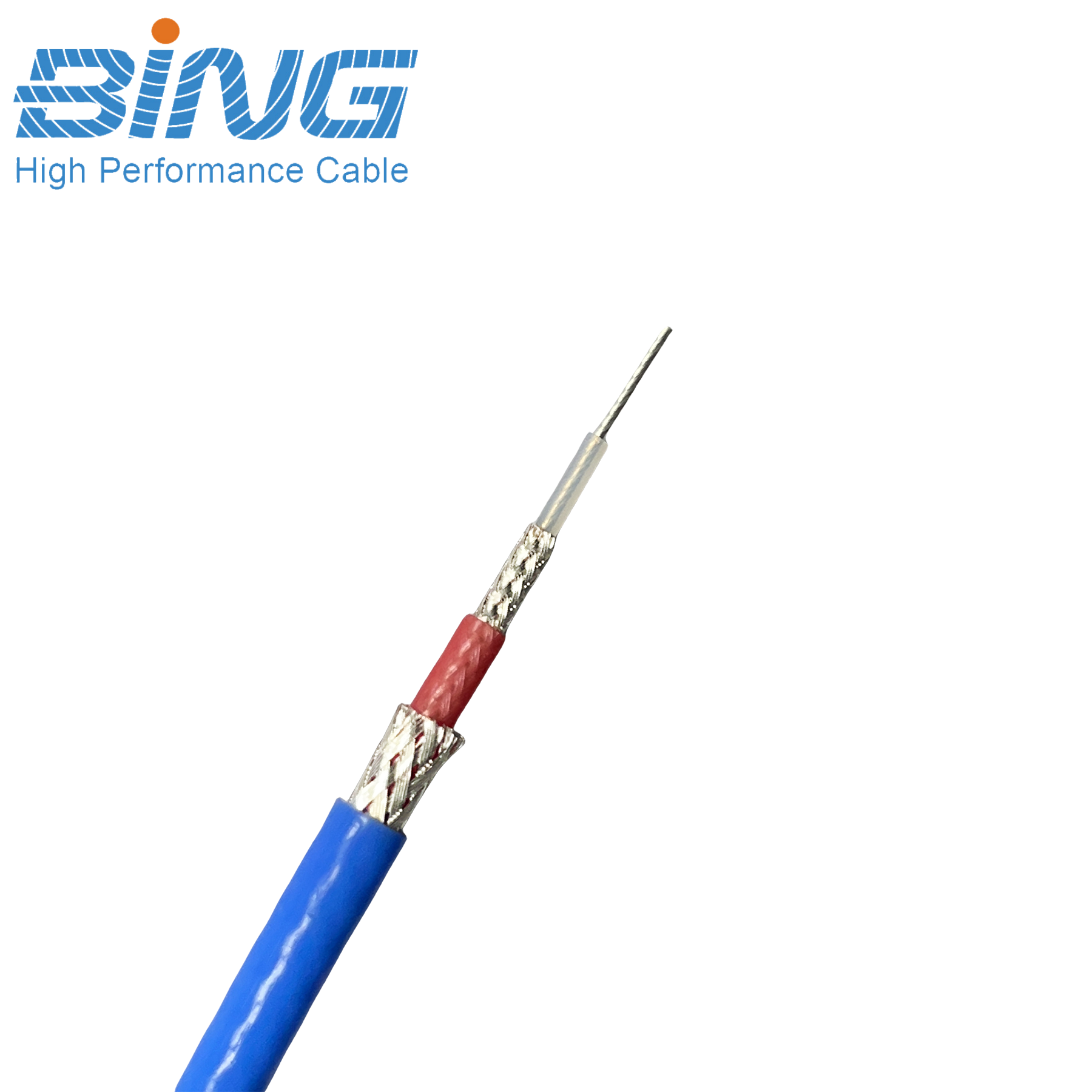 75 Ohm TRX179 Triaxial Cable Dual Shielded PTFE Insulation for Audio RF EMI