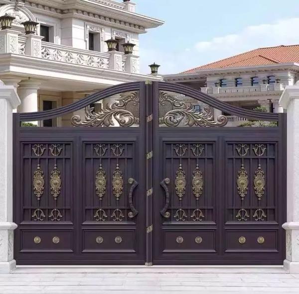 Outside House Main Door , Galvanized Wrought Iron Gate New Design