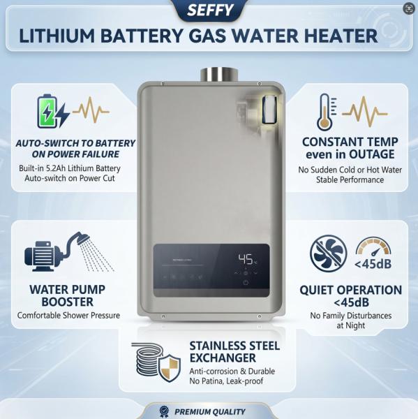 CE Constant Hot Water Indoor Gas Water Heater Propane Whole House Heater Ultra Quiet