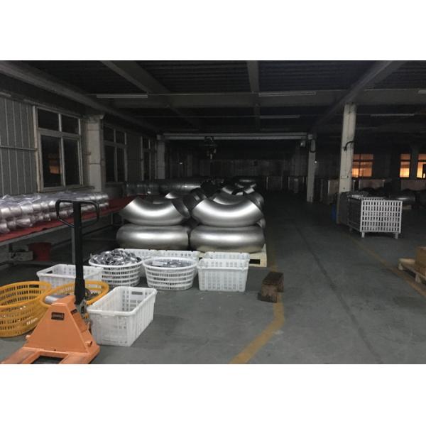 180 Degree Stainless Steel Pipe Fittings , Stainless Steel Elbow Fittings Cricket Sleeve