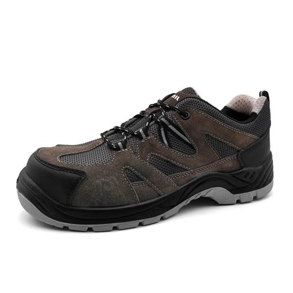 Chaussures de travail en maille respirante en cuir suède anti-ponture hommes chaussures de sport
